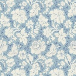 WP080-3 Lynnes floral Powder Blue